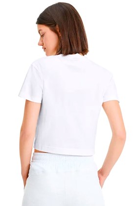 Camiseta Puma Nu-Tility Fitted Cropped Feminina Branca