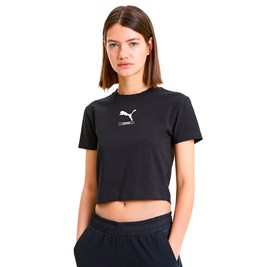 Camiseta Puma Nu-Tility Fitted Cropped Feminina Preta