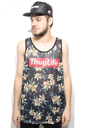 Camiseta Regata Dry Fit Thug Nine Thug Life Floral