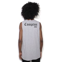 Camiseta Regata Starter Black Label Compton Face Cinza