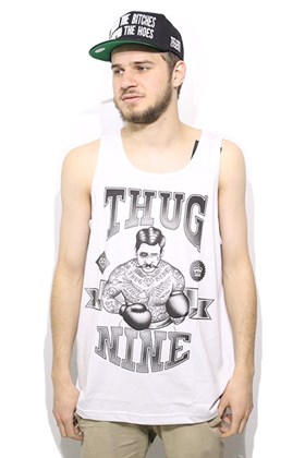 Camiseta Regata Thug Nine Og Boxer Branca