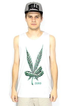 Camiseta Regata Zero Cannabis Branca