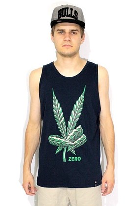 Camiseta Regata Zero Cannabis Marinha