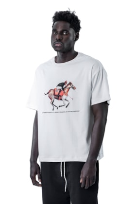 Camiseta Sopro Horse Tee Branco/Preto