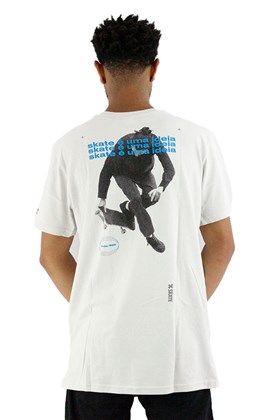 Camiseta Starter Collab Cemporcento Skate Bolso Bege