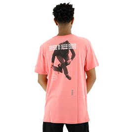 Camiseta Starter Collab Cemporcento Skate Bolso Salmão