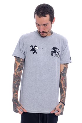 Camiseta STARTER Collab Felix The Cat Cinza