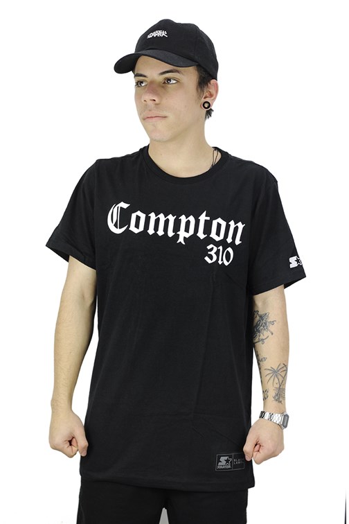 Camiseta Starter Compton 310 Preta/Branca