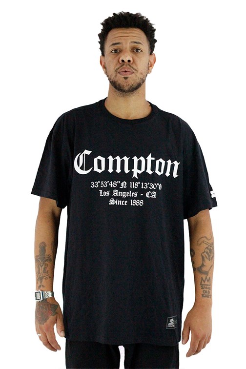 Camiseta STARTER Compton Coordenadas Extra Preta