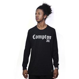 Camiseta Starter Compton Manga Longa Preta