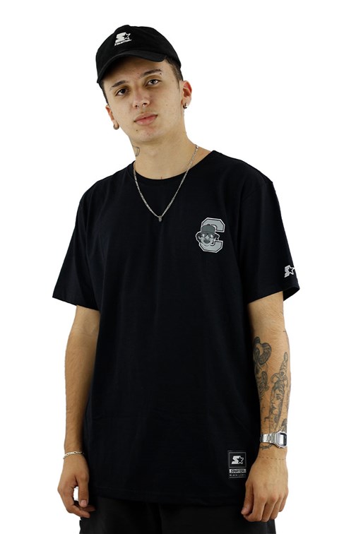 Camiseta Starter Eazy-E Compton Frente e Costas Preta/Cinza