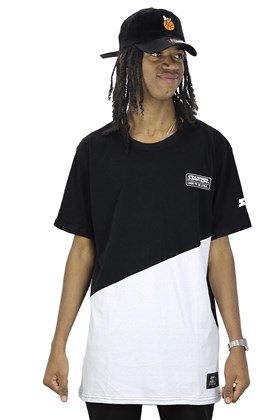 Camiseta Starter Especial Long Bicolor Preto/Branco