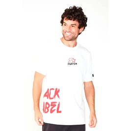 Camiseta Starter Estampada Off White/Vermelho/Preto