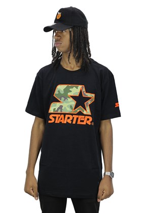 Camiseta Starter Logo Camuflado Preto