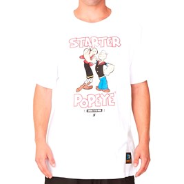 Camiseta Starter Logo Popeye Branco/Vermelho