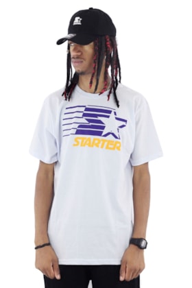 Camiseta Starter Logo Two Color Basic Branca/Roxo Camiseta Starter Logo Two Color Basic Branca/Roxo