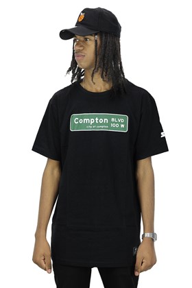 Camiseta Starter Placa Compton Preto