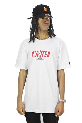 Camiseta Starter X Peanuts Snoopy Skateboarding Branco