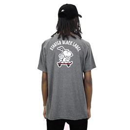 Camiseta Starter X Peanuts Snoopy Skateboarding II Cinza