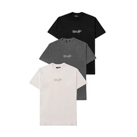Camiseta Sufgang Basic Pack 2.4 Off White/Cinza/Preto