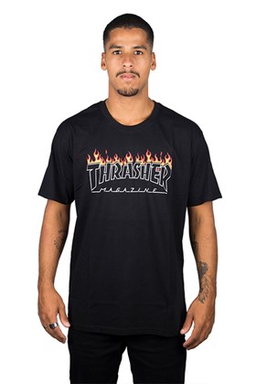 Camiseta Thrasher Scorched Preta/Branca