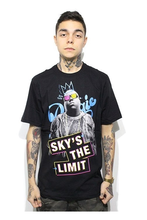 Camiseta Thug Nine Big Sky Preta
