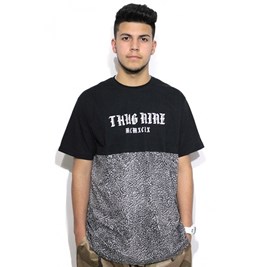Camiseta Thug Nine Elephant Print