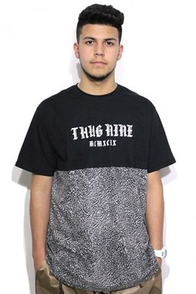Camiseta Thug Nine Elephant Print