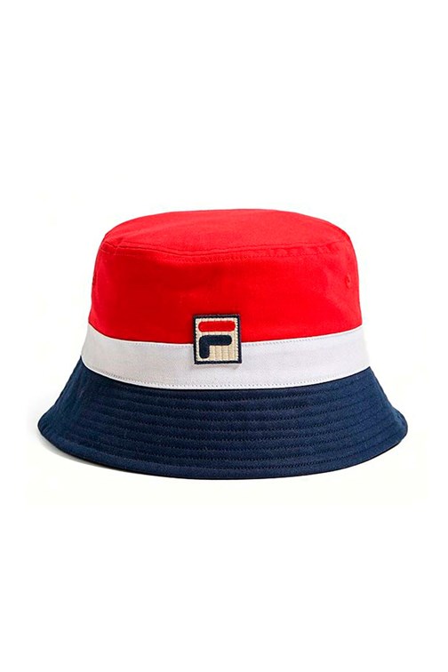 Chapeu Bucket Hat Fila Basil Vermelha/Branca/Azul