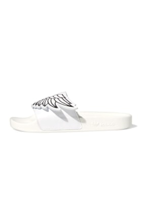 Chinelo Adidas Jeremy Scott Monogram Adilette Wings Branco/Preto