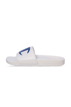 Chinelo Champion Slide IPO Branco/Azul