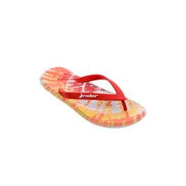 Chinelo Dedo Rider R1 Light Tie Dye Branco/Vermelho