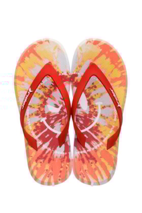 Chinelo Dedo Rider R1 Light Tie Dye Branco/Vermelho Chinelo Dedo Rider R1 Light Tie Dye Branco/Vermelho