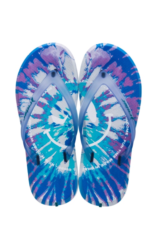 Chinelo Dedo Rider R1 Light Tie Dye Cinza/Lilas