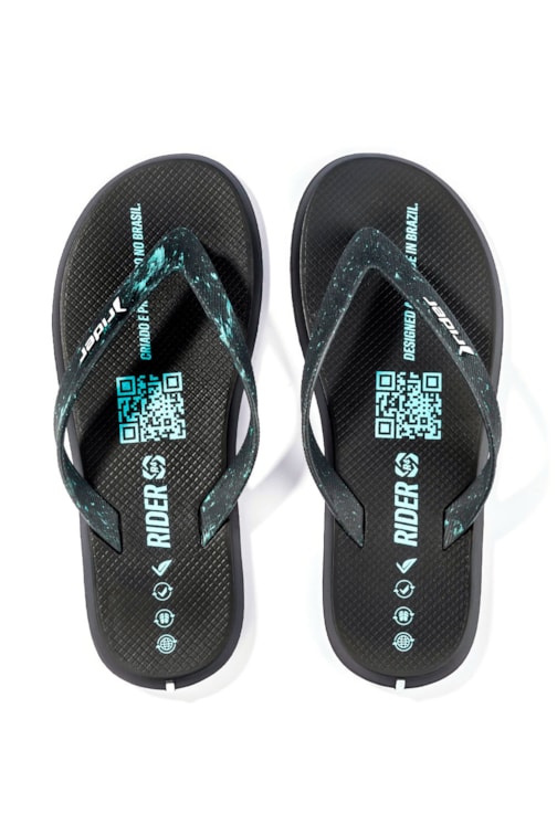 Chinelo Dedo Rider R4 Preto/Azul