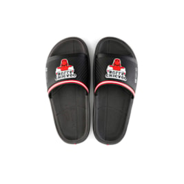 Chinelo Rider Slide Block Chicago Bulls Preto/Branco/Vermelho