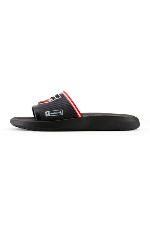 Chinelo Rider Slide Block Chicago Bulls Preto/Branco/Vermelho