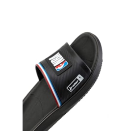 Chinelo Rider Slide Block NBA Preto/Azul/Vermelho