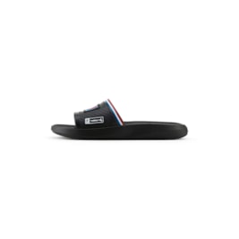 Chinelo Rider Slide Block NBA Preto/Azul/Vermelho