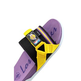 Chinelo Rider Slide NX NBA Los Angeles Lakers Branco/Amarelo/Roxo