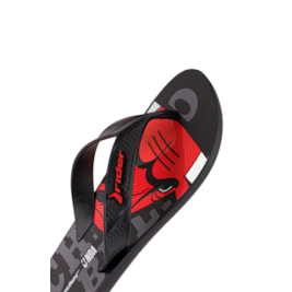 Chinelo Rider Street Bold NBA Chicago Bulls Preto/Vermelho