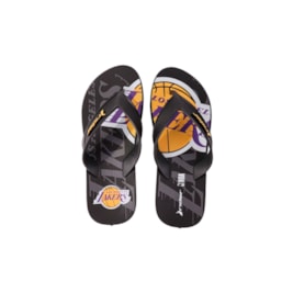 Chinelo Rider Street Bold NBA Los Angeles Lakers Preto/Amarelo