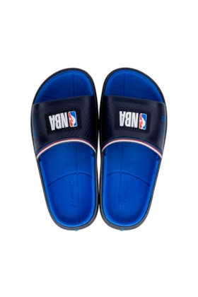 Chinelo Slide Rider Block NBA  Azul/Branco