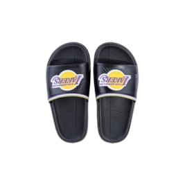 Chinelo Slide Rider Block NBA Los Angeles Lakers Preto/Amarelo