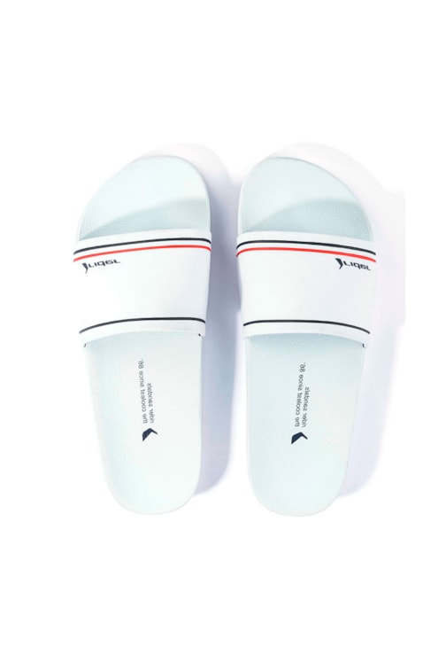 Chinelo Slide Rider Full 86 Branco/Azul