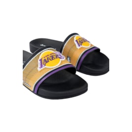 Chinelo Slide Rider Full 86 NBA Los Angeles Lakers Preto/Amarelo