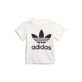 Conjunto Adidas Shorts Camiseta Trefoil Unissex Branco/Preto