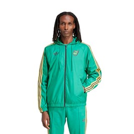 Jaqueta Adidas Corta Vento Jamaica Verde/Preto/Amarelo