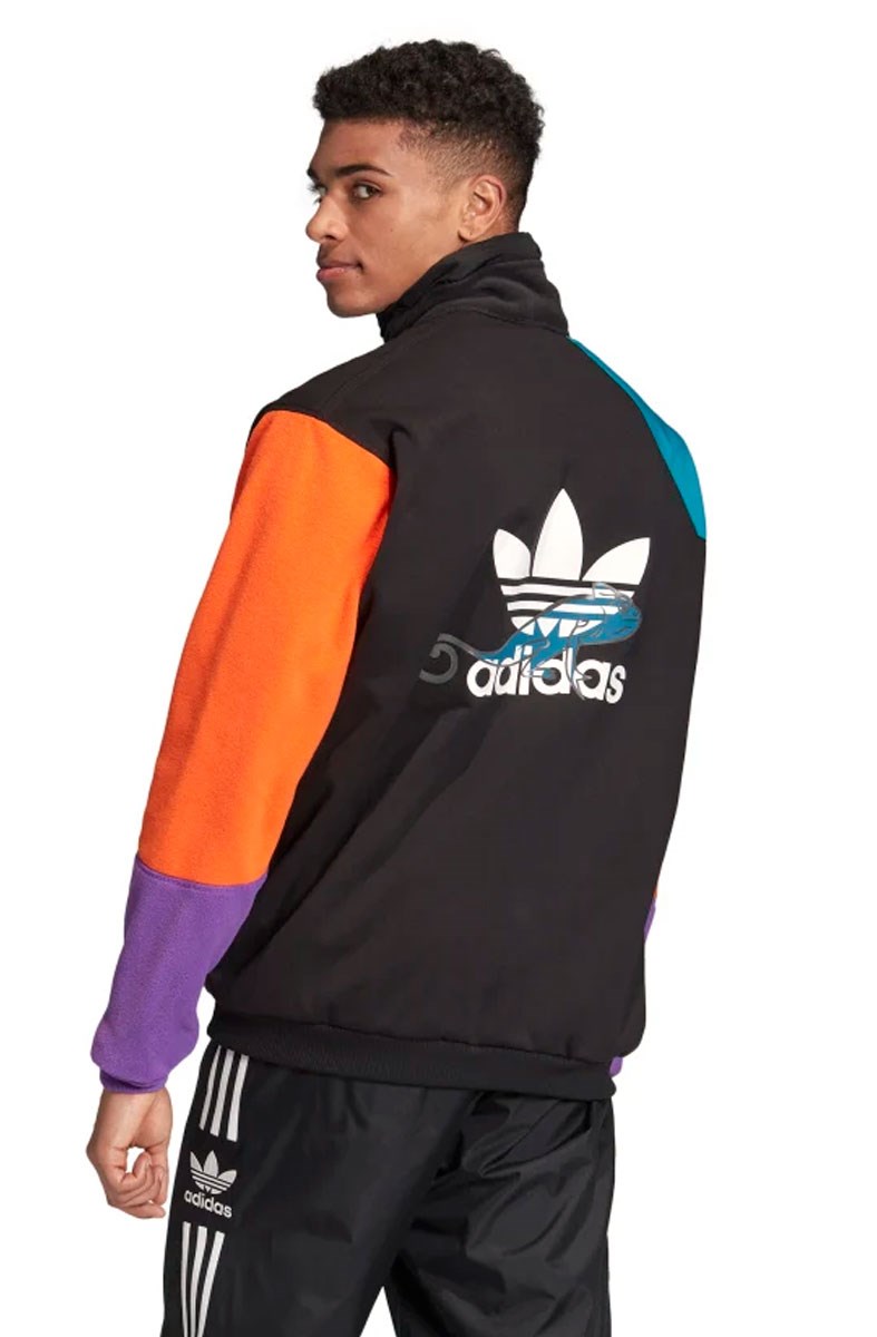 Jaqueta adidas deals azul e laranja