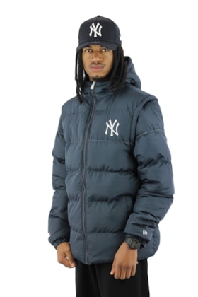 Jaqueta Colete New Era Estofada Alkaline New York Yankees Azul/Marinho Jaqueta Colete New Era Estofada Alkaline New York Yankees Azul/Marinho